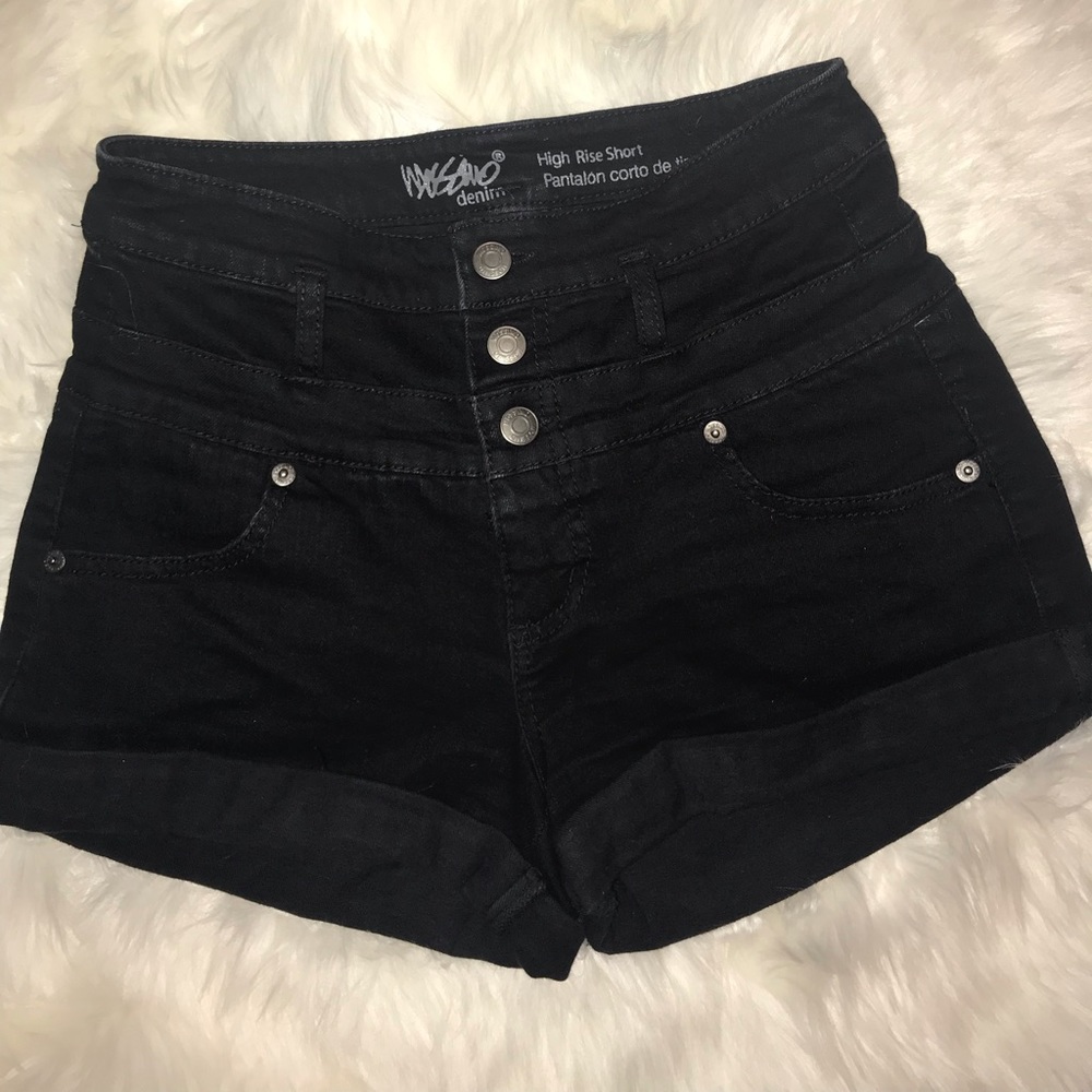 Black Denim Shorts